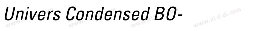 Univers Condensed BO字体转换